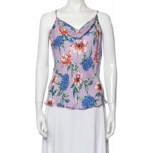 Parker purple silk flower top